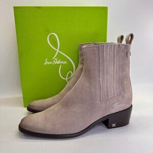 Sam Edelman Bronson Bootie Size 9 Putty Suede Pull-On Chelsea Ankle Boot